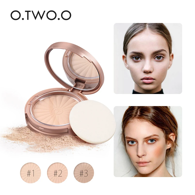 

O.TWO.O Brand Foundation Makeup Pressed Powder Base Makeup Face Brighten Oil-control Concealer Primer Powder Facial Cosmetics