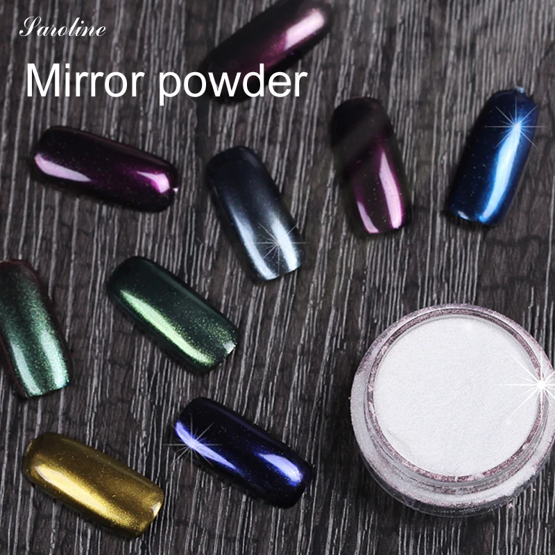 Mirror powder Gel Polish Nail Glitter silver mirror powder nails vtirka
