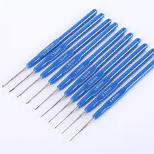 Новинка 10 шт 0,6-2,0 мм синий пластиковый крючок для вязания крючком спицы для плетения ремесло швейные Поставщики