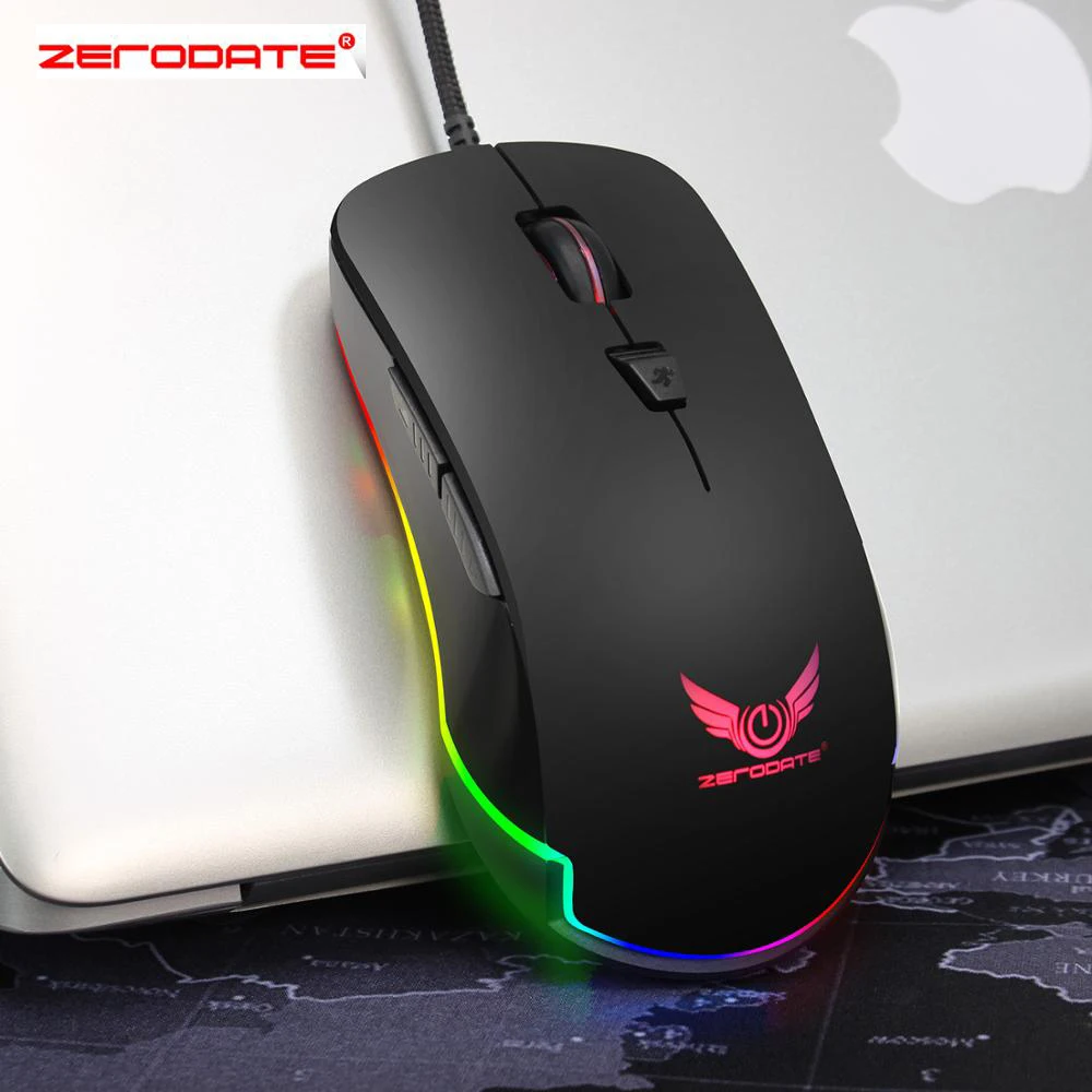 Компьютерная мышь ZERODATE S600 Проводная игровая USB 4800 DPI 6 клавиш оптическая
