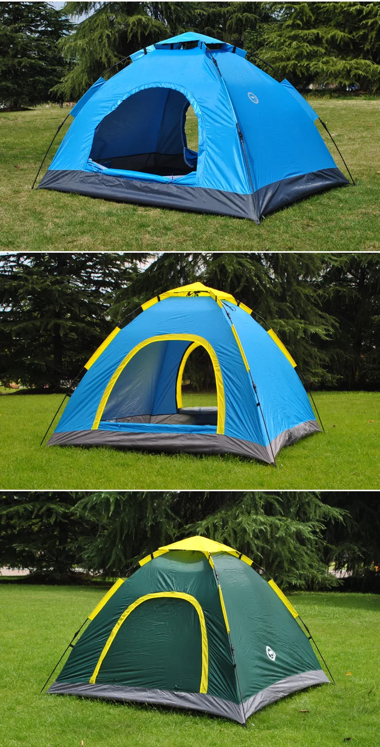 VILEAD Outdoor 3-4 Person Automatic Tent Double People Camp Camping Quick Opening Tent Easy Open and Close Good Ventilating VILEAD Outdoor 3-4 Person Automatic Tent Double People Camp Camping Quick Opening Tent Easy Open and Close Good Ventilating