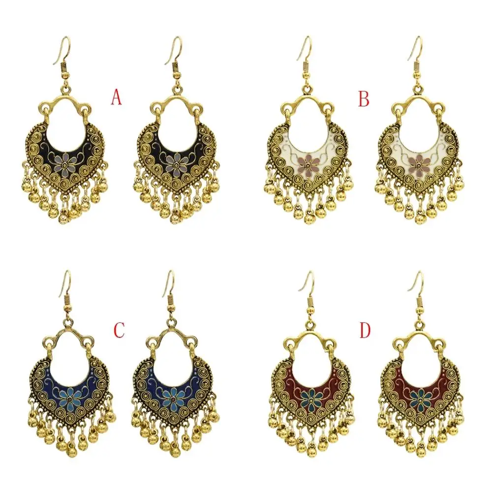 Индийские свадебные серьги Jhumka для женщин невеста этнический колокольчик