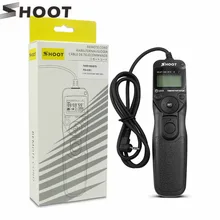 Shoot RS-60E3 Selfie Таймер Пульт Дистанционного Управления Спуска затвора Кабель MC/TC для Canon EOS 60D 70D 600D 1000D 350D Camera