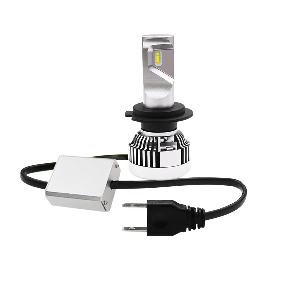 

Super Mini No Flick CANBUS 60W H7 Headlight LED Bulbs LUMILEDS ZES Chip White Automobile H7 No Error Headlights Car Driving Lamp