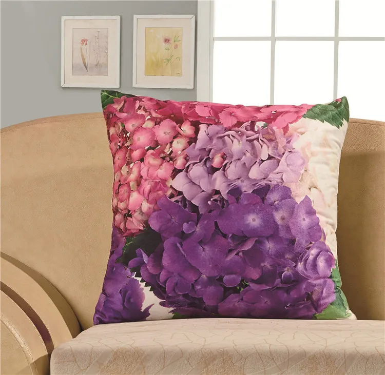 High quality! 3d plush cushion peony flower rectangle pillow chair seat