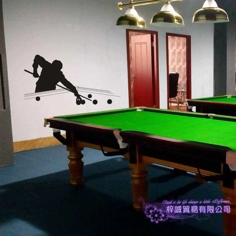 

Dctal Billiards Sticker Snooker Decal Posters Vinyl Wall Decals Parede Decor Mural Billiards Sticker