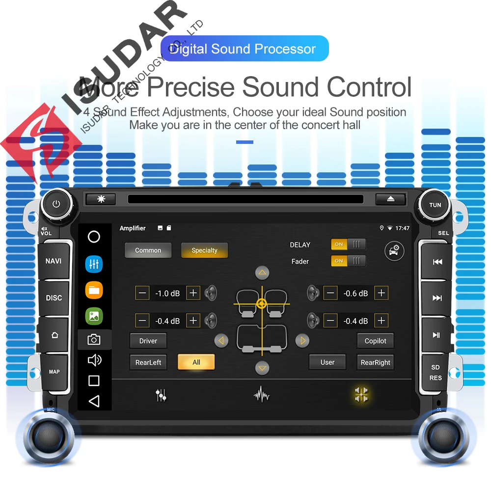 Isudar Auto Multimedia-Player 2 Din Android 9 Für Volkswagen/Passat/POLO/GOLF/CC/Skoda/ octavia/Leo