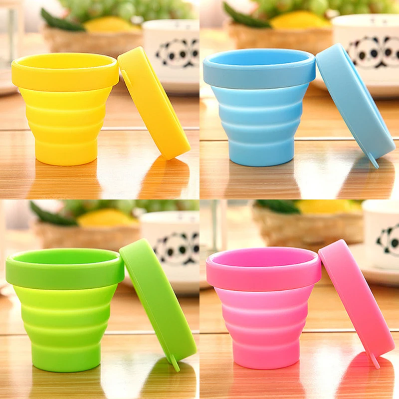 

Outdoor Camping Cups Tableware Silicone Retractable Folding Water Cup Travel Telescopic Collapsible Cups Camping Equipment