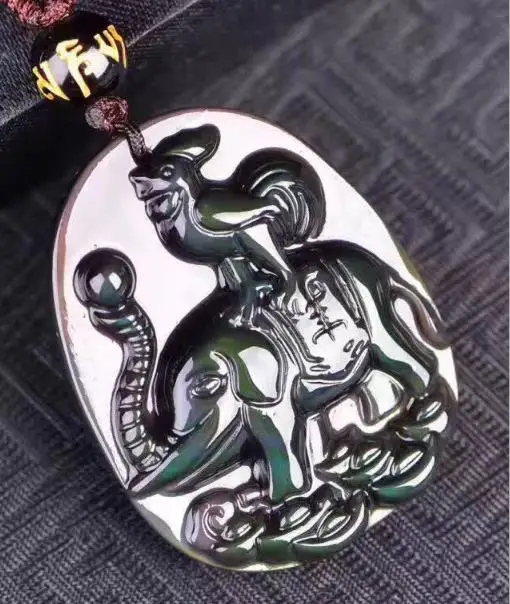 Natural Ice Kinds rainbow eye Obsidian Dragon Horse Mascot