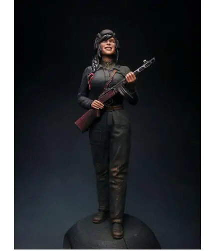 

New Unassembled 1/16 120mm Young Soviet Tank Girl 120mm Resin Kit DIY Toys Unpainted resin model