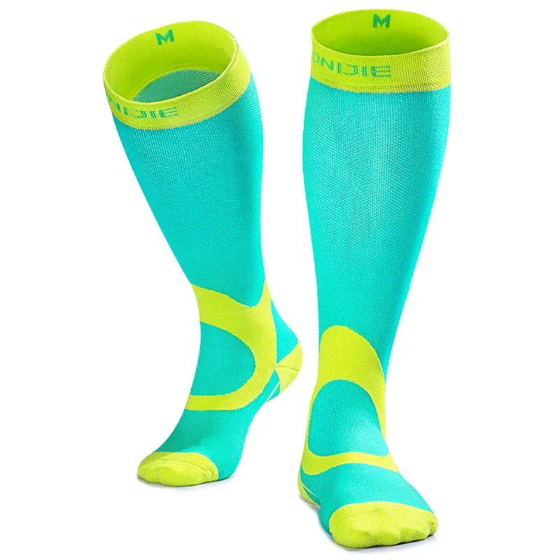 

5 Colors Men Women Sports Socks Ride Compression Sock To Protect The Calf Running Socks Marathon Football Hiking Hose S M L XL