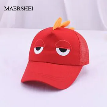 

MAERSHEI 2019 New Cute Embroidery Eyes Kids Snapback Baseball Caps Children Sun Hats Girls boy Hip Hop Cap Bone