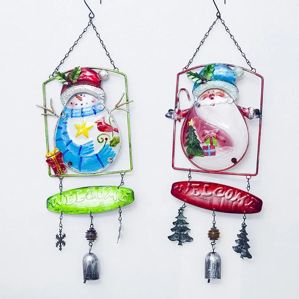 

Christmas bells pendant Christmas creative house decorations Iron painted decorative bell ornaments