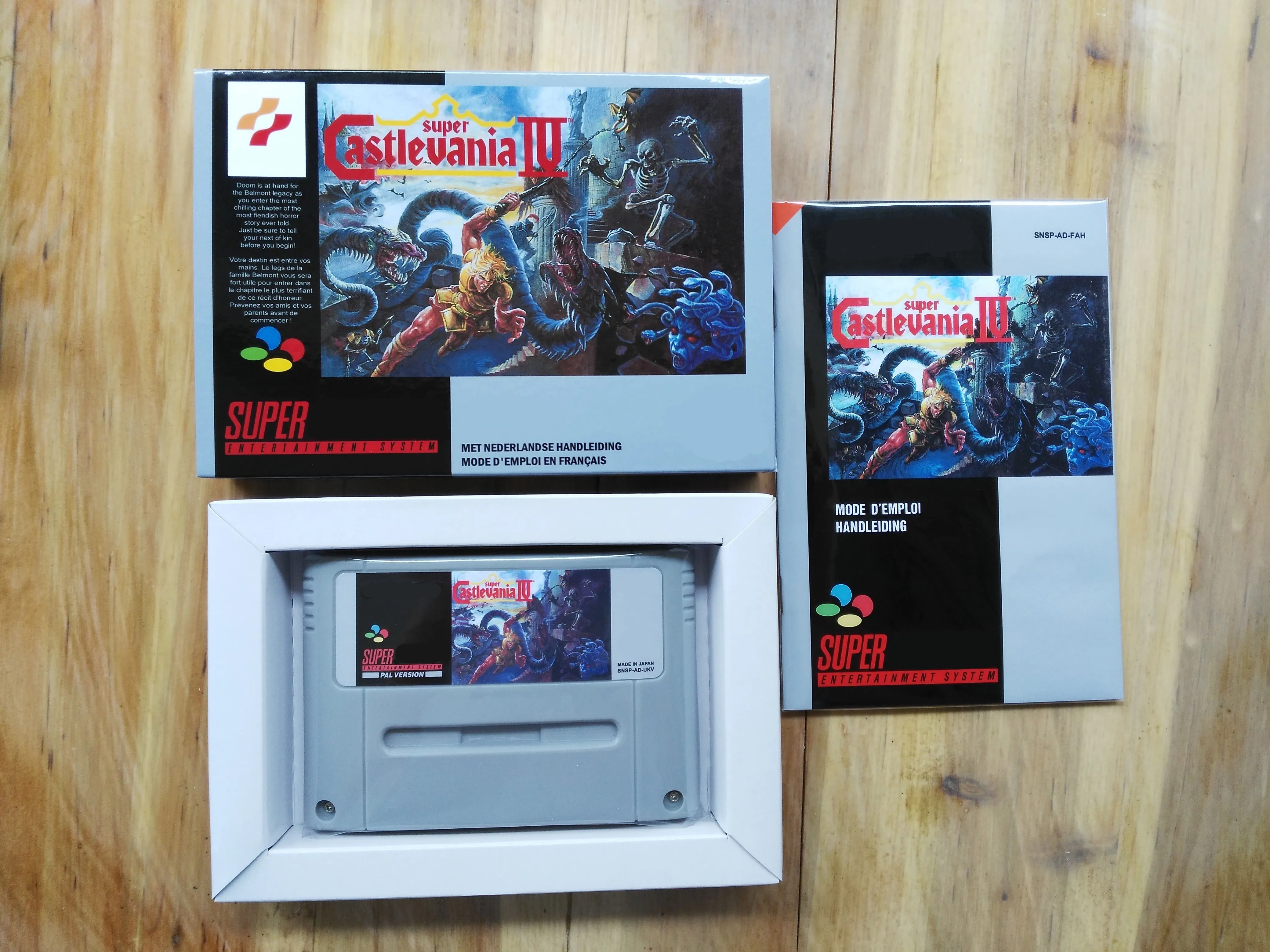 16 бит игр ** Super caslevania 4 (Французская версия PAL! Коробка + руководство