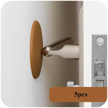 

5pcs Self Adhesive Furniture Door Handle Pad Rubber Feet Silicone Round Table Leg Pad for Cabinet Door Anti Vibration Pads