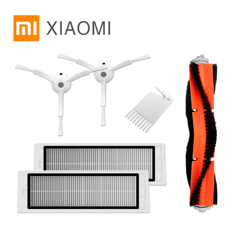 

New Original packaging Part Pack for Xiaomi Robot Vacuum Cleaner Spare Parts Kits Side Brushes x2 HEPA Filter x2 Roller brush x1