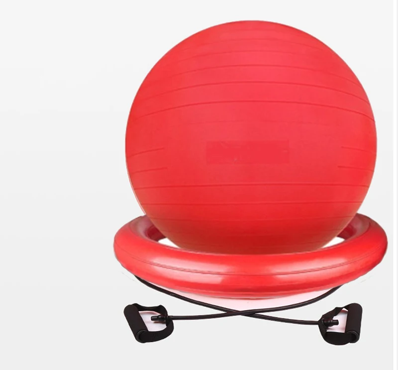 exercise ball with base and bands