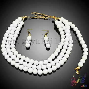 

Free Shipping Yulaili Classical Design Handmade Semi-precious Factory Ladies Costume Two Beaded Jewelry Set