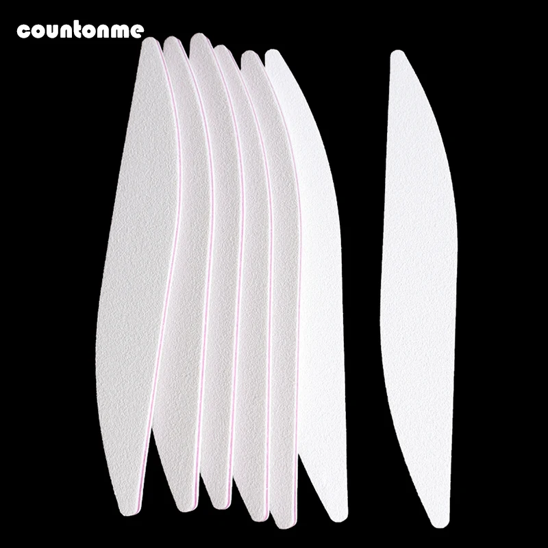 

10Pcs Nail File 100/180 Emery Board Sanding Buffer Block White Moon Nail Art Tips Polishing Remover Manicure Lime A Ongle Kit