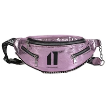 Новинка, Женская поясная сумка из искусственной кожи с цепочкой, поясная сумка для путешествий, нагрудный кошелек, сумки на плечо с заклепками, сумка-тоут в стиле панк