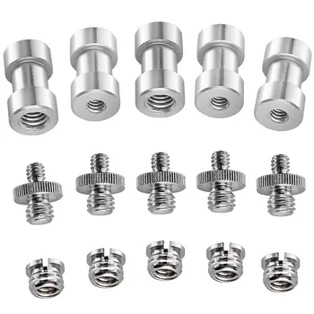 

HOT-15 Pieces 1/4 3/8 inch Metal Threaded Screw Converter Adapter for Camera,Tripod,Shoulder Rig,Light Stand,Camera Cage