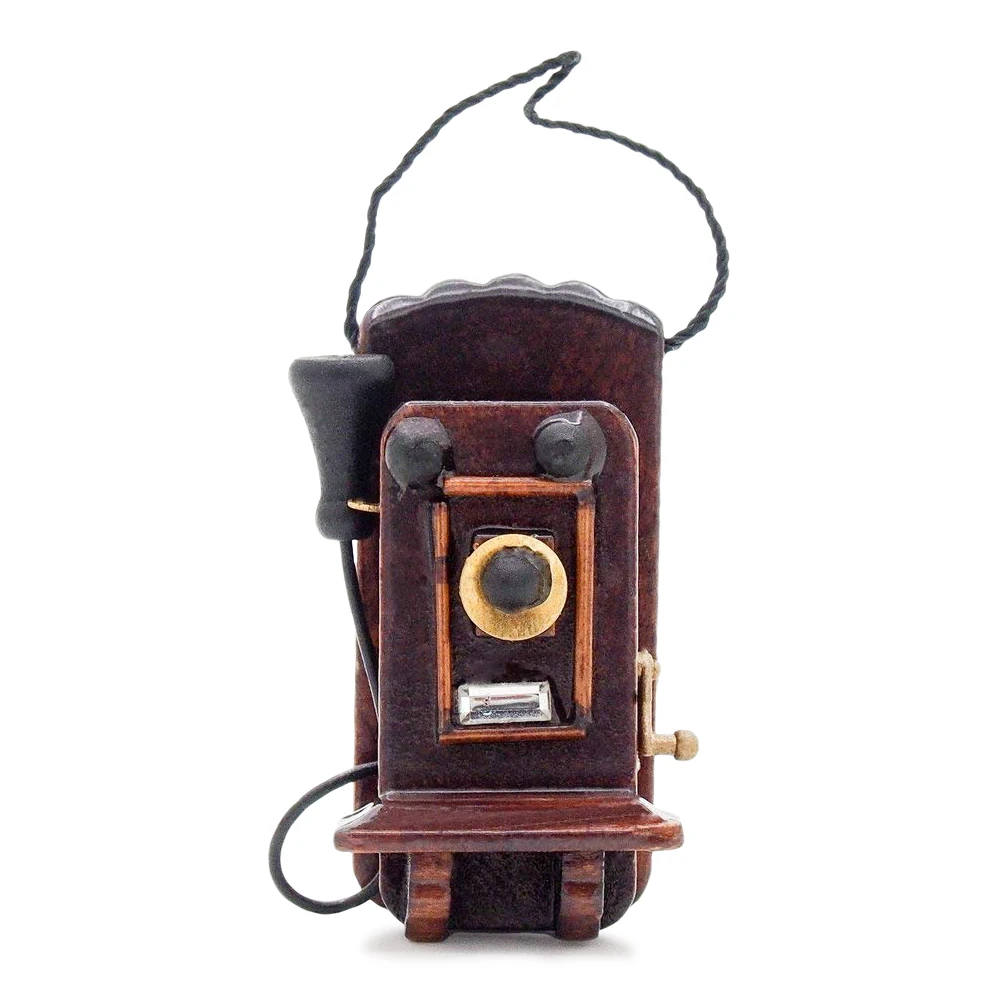 Odoria 1:12 миниатюрный антикварный настенный телефон Винтажный стиль кукольный домик мебель аксессуары для гостиной спальни кухни