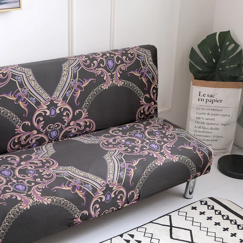  Printed flower sofa bed cover foldding elastic slipcovers cheap Couch cover stretch furniture cover