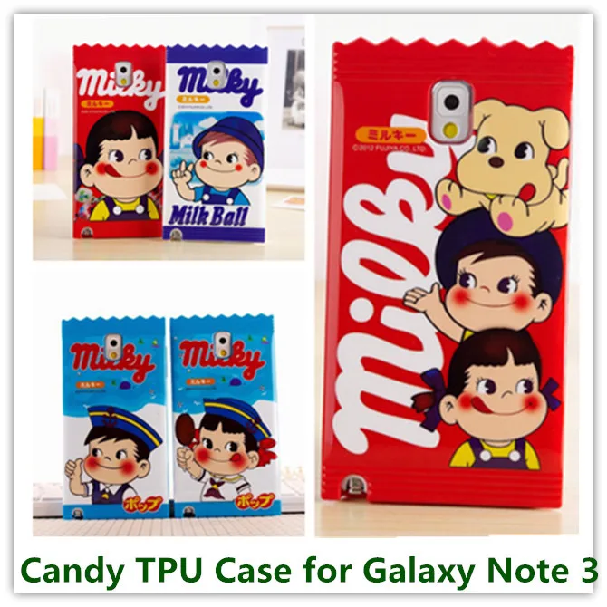 

1PCS Fashion Cute Carton Poke &Poko Milky Suagar Bag Pattern Soft Candy TPU Back Case for Samsung Galaxy Note 3 N9000