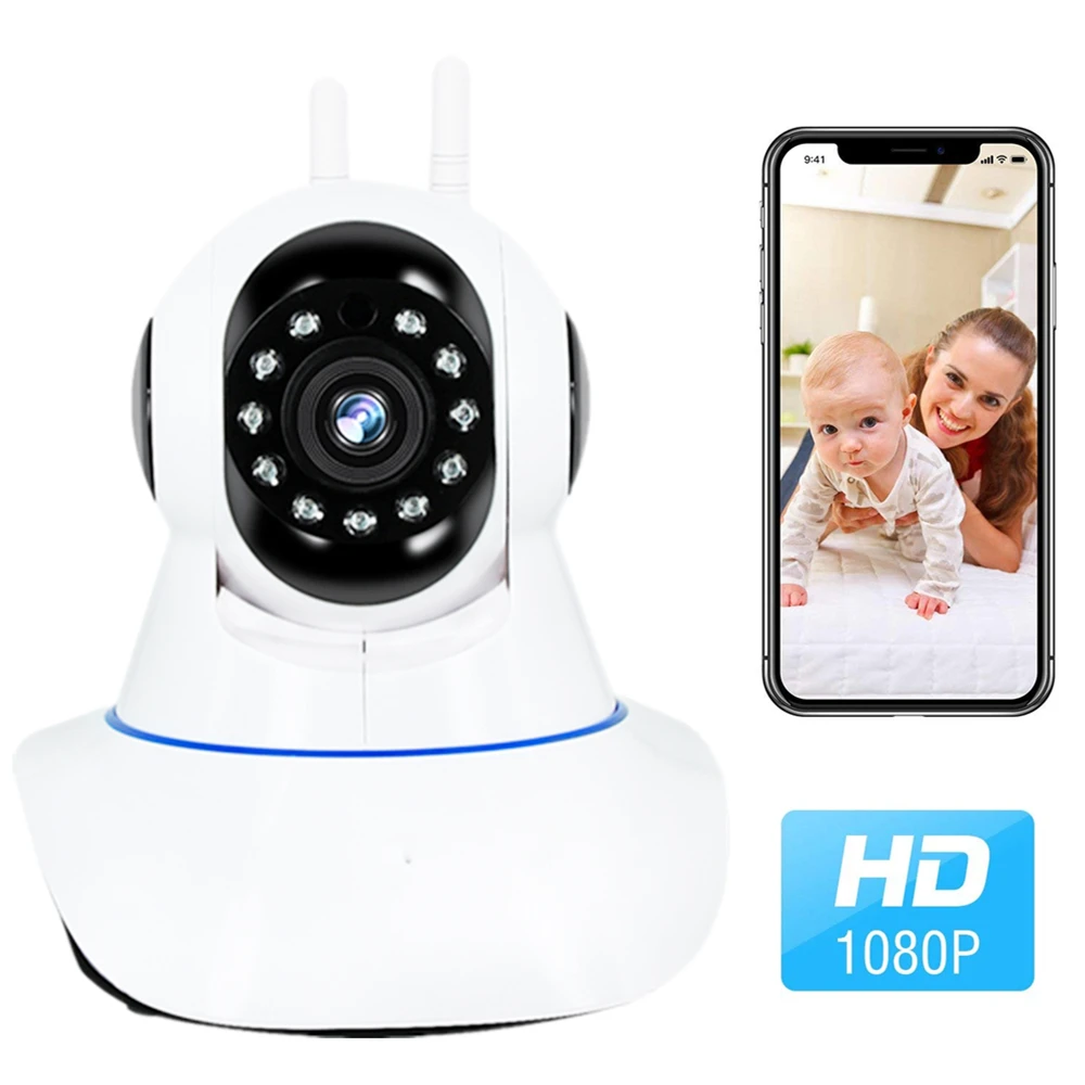 Беспроводной безопасности WI-FI Камера Крытый 1080 P 2.0MP HD IP Камера Главная видеонаблюдения с Ночное видение для/ребенка/няня /Pet монитор