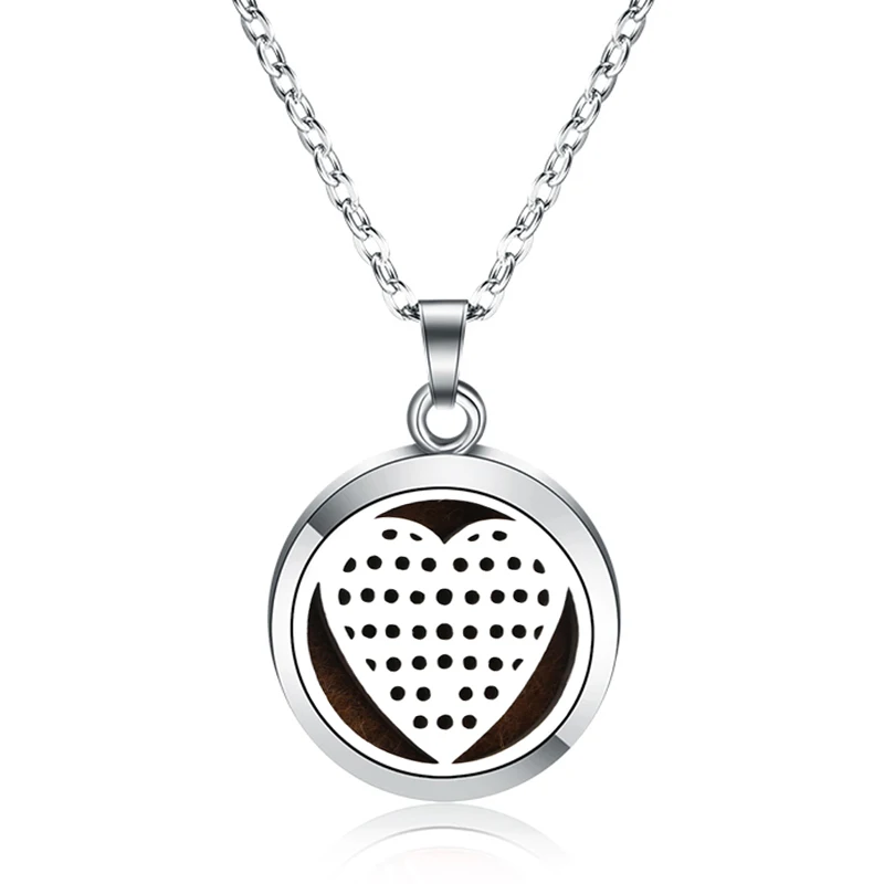 

2019 New Stainless Steel Aroma Pendant LOVE Magnetic Perfume Necklace Aromatherapy Essential Oil Diffuser Locket Pendant Jewelry