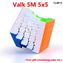 Cubexyz Mofangge Valk 5 M 5*5 Cube Stickerless/Black 5M Speed cubing For Collectors X'mas gift Brithday
