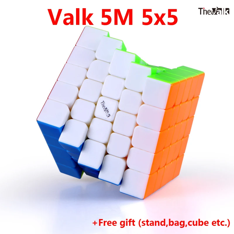 Cubexyz Mofangge Valk 5 M 5*5 Cube Stickerless/Black Speed cubing для коллекционеров X'mas gift Brithday | Игрушки и