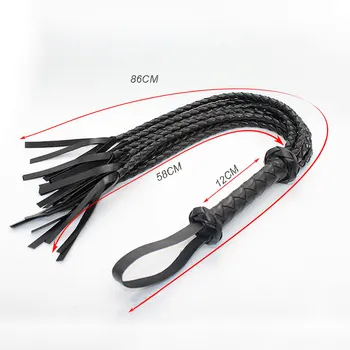 PU Leather Riding Crop Sex Whip Spanking Fetish BDSM Bondage Paddle SM Slave Flogger Adult Sex Toys For Couple/Women Erotic Toys 6