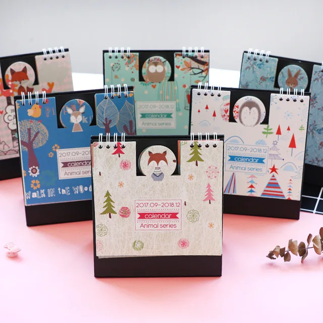 New Arrived 2018 Animals Series Mini Table Calendars Desk Calendar New Arrived 2018 Animals Series Mini Table Calendars Desk Calendar Office School Supplies 2017 9 12