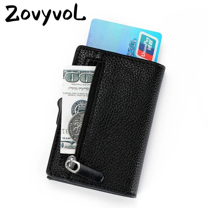 

ZOVYVOL Metal Coin PurseTravel Card Case RFID Single Box Aluminium Card Holder Wallet Men Women Business Credit Card Holder