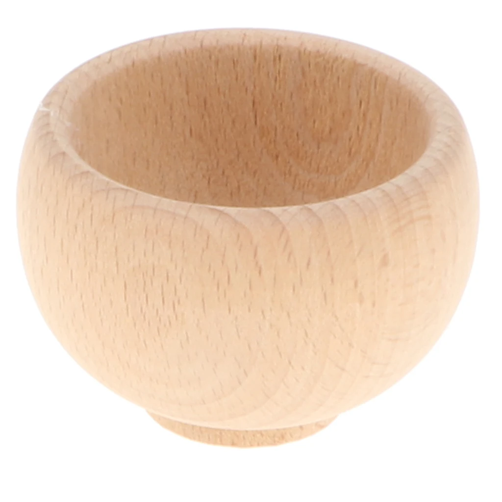 

Wooden Soild Beech Cup Mini Bowl for Tea Coffee Set Kids Toys Kitchen Picnic Party Role Pretend Play Game Tools Tableware