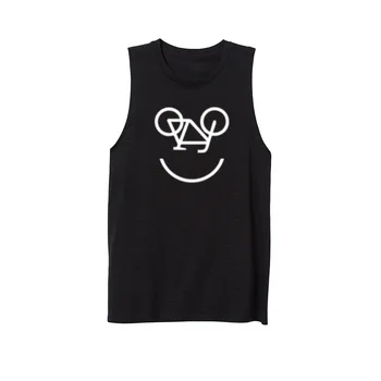 

Womens Bicycle Smile Face Funny Fitness Casual Tank Vest Sleveless Tops Shirts