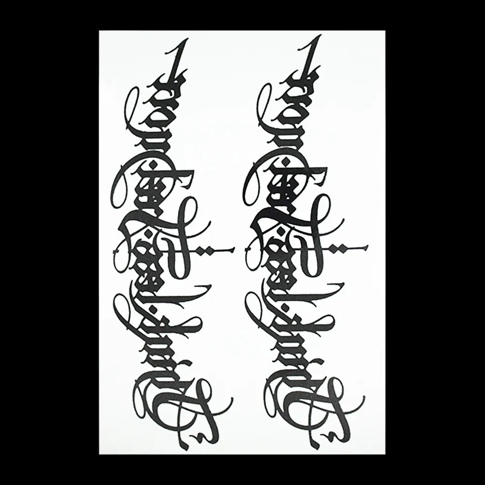 1 PC Sexy English Letter Flower Arm Back Shoulder Wrist Waterproof Temporary HB065 Tattoo for Women Body Art Fake Tattoo Sticker