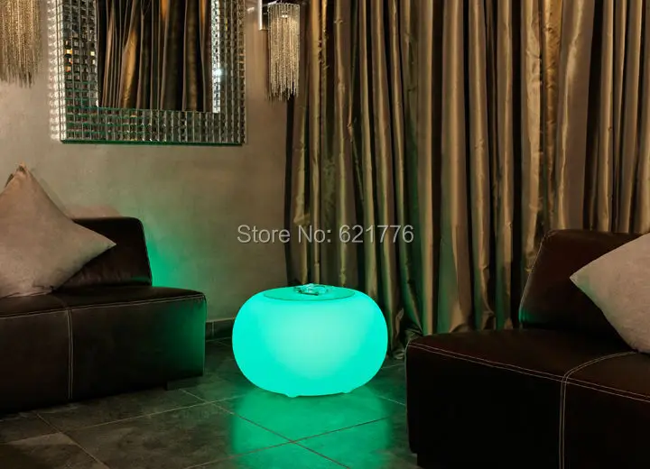 Мода дистанционного Управление пузырь гостиной светодиодный Кофе свет стол светодиодный Multi-круглый современный барабан мебель для бара indoor /открытый