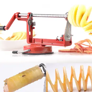 

New Fruit Cutter Corer 3 in 1 Slicer Kitchen Tool Apple Slinky Machine Peeler