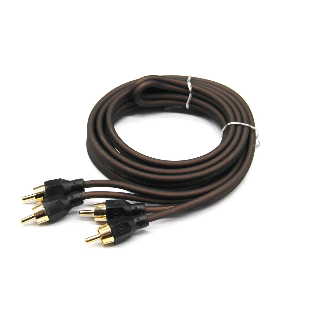 

PUZU 2RCA to 2RCA Male to Male Audio Cable Gold-Plated RCA Audio Cable 1m 2m 3m 5m for Home Theater car amplifier subwoofer