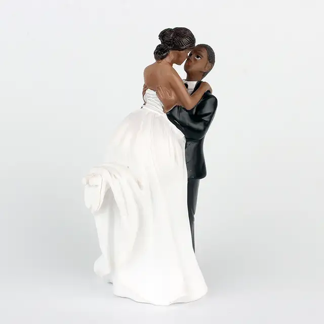 Wedding Cake Topper Decoration African American Bride Groom