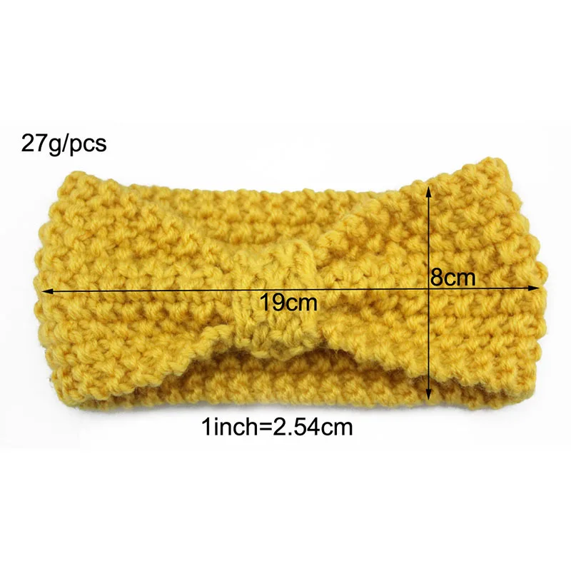 Cute Baby Girl Headbands Knitted Newborn Baby Bows Haarband Turban Head Warm head band Infant Toddler Hair band Bebes Acessorios