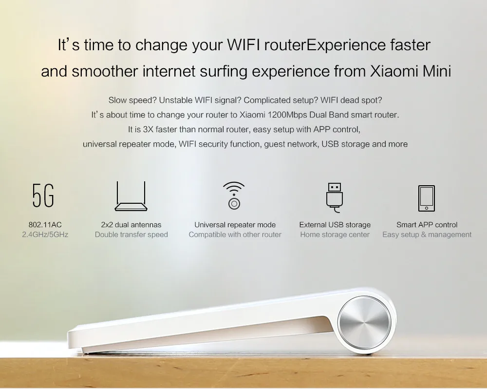 Official English Version Xiaomi Wifi Router 1167mbps Roteador Mini ...