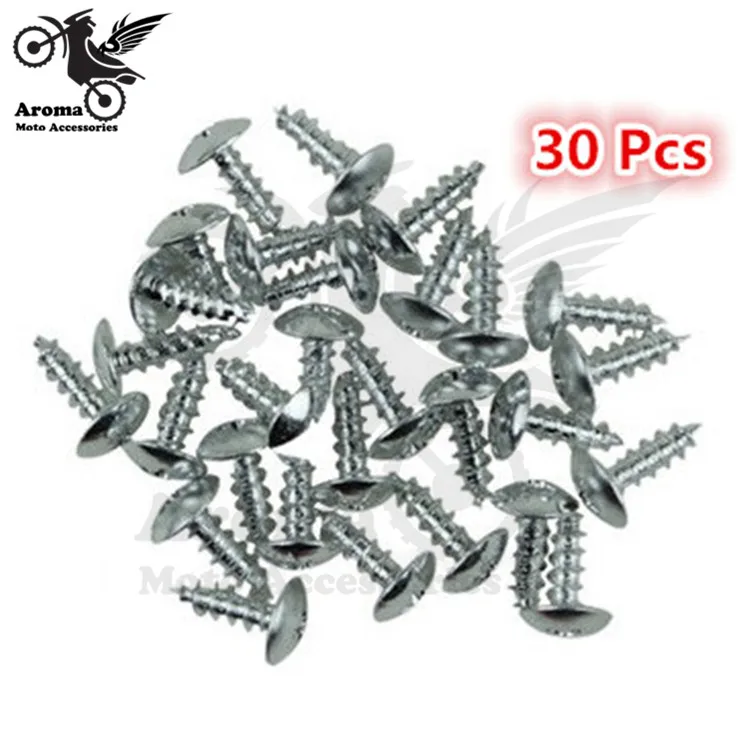 30pcs 6 colors red blue yellow purple silver black decal motocross nuts bolts 2cm motorbike parts decal Off-road dirt pit bike accessories colorful decoration motocross pointed screw moto screw motorcycle tip Motorcycle Screw Caps Motorcycle Fasteners Motorcycle Screws Motorcycle Accessories