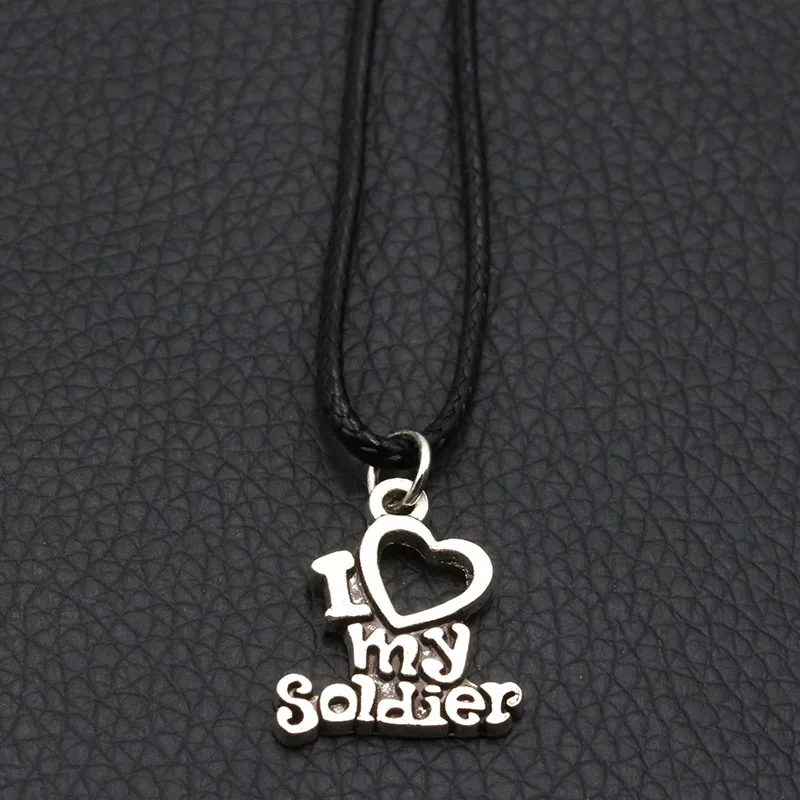 Ожерелье с подвеской I Love My Soldier | Украшения и аксессуары