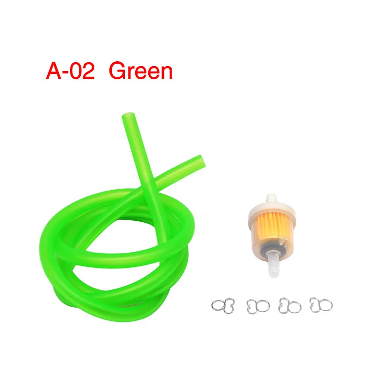 ZSDTRP 1 м Мотоциклетный газовый топливный фильтр бензиновый шланг+ 4 зажима мото скутер Байк желтый красный синий зеленый белый