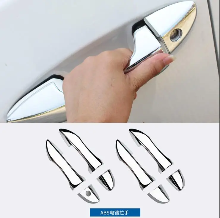 

Fit For 2014 2015 2016 2017 Toyota Corolla Altis Chrome Door Handle Cover Trim Catch Cap Garnish Molding Overlay Cup Protector