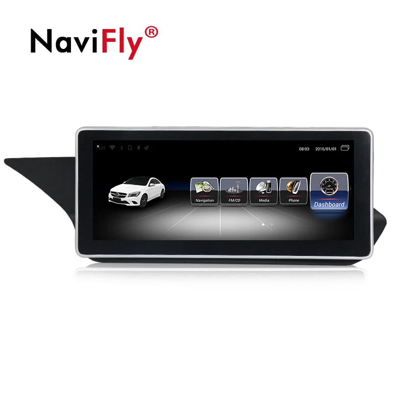 Top NaviFly 10.25" 3GB+32GB 4G LTE GPS Android 7.1 car multimedia player for Benz E Class W212 2009-2015 autoradio stereo player 3