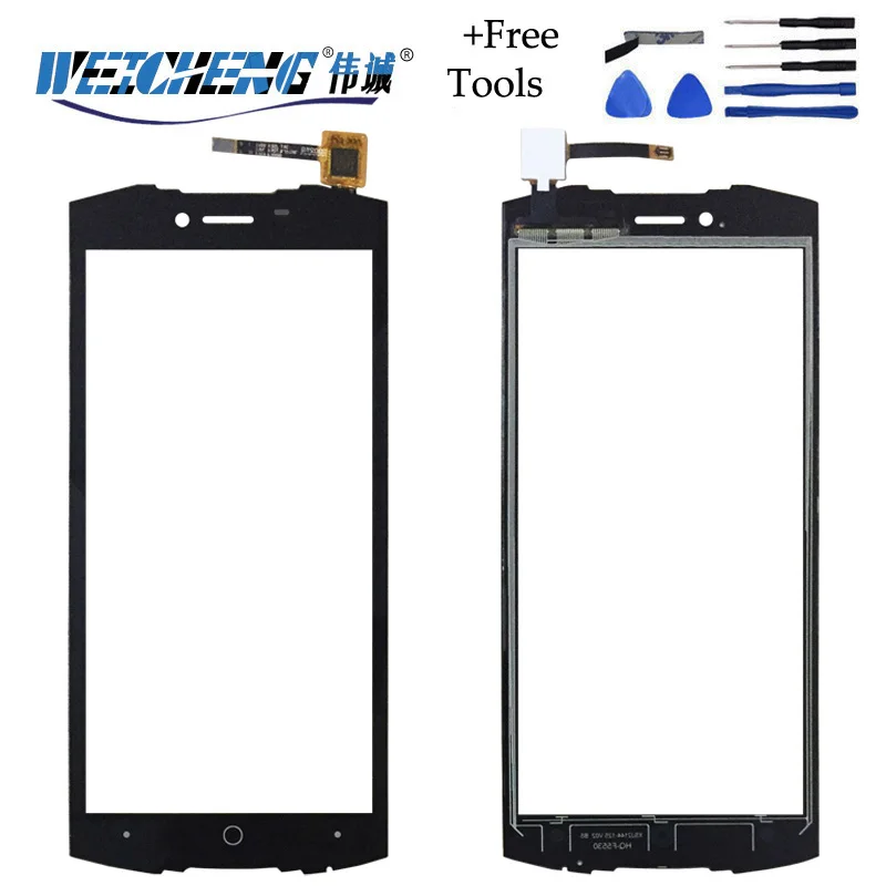 

WEICHENG For DOOGEE S55 Touch Screen Glass 100% New Glass Panel Touch Screen For S55 touch phone touch panel+ tools+Adhesive
